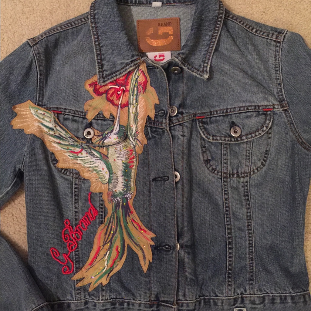 G Brand By Guess Detailed Jean Jacket